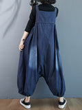 Momentlover Simple Denim Buttoned Overalls&Dress