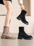 Momentlover Split-Joint Round-Toe Boots
