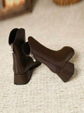 Momentlover Zipper Split-Joint Pointed-Toe Chelsea Boots Boots