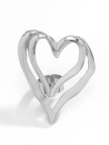 Momentlover Solid Color Heart Shape Rings Accessories