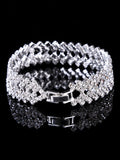 Momentlover Statement Party Alloy Rhinestone Bracelet Accessories
