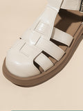 Momentlover Round-Toe Hollow Sandals Gladiators
