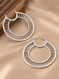 Momentlover Solid Color Hollow Geometric Drop Earrings