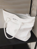 Momentlover Casual Simple Letter Printed Tote Bag