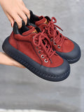 Momentlover Tied Round-Toe Shoes Booties