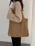 Momentlover Casual Weave Solid Color Bags Accessories