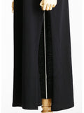 Momentlover Original Solid Split-Side Elasticity Waist Dress