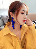 Momentlover Stylish Tasseled Acrylic Earrings Accessories