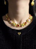 Heart Shape Flower Shape Adjustable Necklaces Accessories