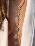 Rhombus Rhinestone Body Chain Accessories