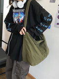 Momentlover Casual Canvas Solid Color Bags Accessories