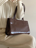 Momentlover Simple Solid Color PU Bags Accessories