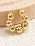 Momentlover Solid Color Geometric Ear Clip