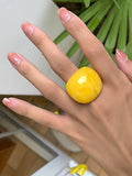 Momentlover Original Solid Color Geometric Resin Rings Accessories