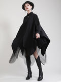 Momentlover Urban Loose Split-Joint Lapel Long Sleeves Midi Dress