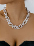 Momentlover Solid Color Hollow Necklaces&Bracelet Accessories