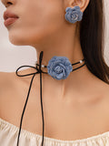 Flower Shape Beaded Necklaces Accessories Earrings Accessories Dainty Necklace