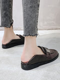 Momentlover Square-Toe Shallow Cut Loafers