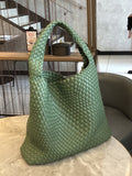Momentlover Woven Solid Color Handbags Bags