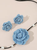 Flower Shape Beaded Necklaces Accessories Earrings Accessories Dainty Necklace