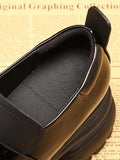 Momentlover Split-Joint Round-Toe Platform Shoes