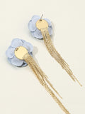 Momentlover Tasseled Flower Shape Earrings Accessories