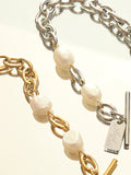 Momentlover Leisure Fashion Simple Geometric Pearl Alloy Bracelet Accessories