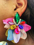 Momentlover Flower Shape Drop Earrings