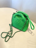 Momentlover Woven Solid Color Handbags Bags
