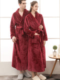 Momentlover Comfortable Solid Bandage Pajama Robe