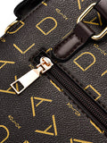 Momentlover Casual Letter Print Zipper Simpel Shoulder Bag