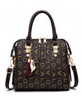 Momentlover Casual Letter Print Zipper Simpel Shoulder Bag