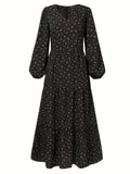 Momentlover Tiered Floral Print Dress DR6541
