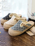 Momentlover Rhombic Flat Shoes Casual Shoes Slippers