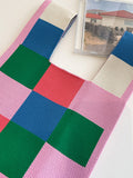 Momentlover Casual Checkerboard Contrast Color Color-Block Bags Accessories Handbags