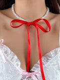 Momentlover Tied Handmade Bowknot Necklaces Accessories Bracelet Accessories