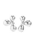 Momentlover Solid Color Flower Shape Drop Earrings