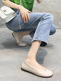 Momentlover Shallow Cut Round Cut Cloven Flats