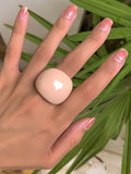 Momentlover Original Solid Color Geometric Resin Rings Accessories