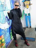 Momentlover Solid Hooded Zipper Yoga Jumpsuits