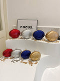 Momentlover Shiny Shell Shape Chains Handbags Crossbody Bags Bags