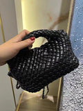 Momentlover Woven Solid Color Handbags Bags