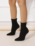 Momentlover Split-Joint Pointed-Toe Pumps Boots