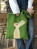 Momentlover Casual Weave Contrast Color Animal Bags Accessories