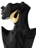 Momentlover Solid Color Hollow Geometric Drop Earrings