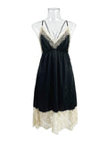 Momentlover Split-Joint Lacy Backless Sleeveless V-neck Intimates&Pajamas