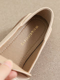 Momentlover Split-Joint Round-Toe Platform Shoes Loafers