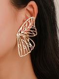 Momentlover Butterfly Shape Hollow Earrings Accessories