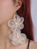 Momentlover Three-Dimensional Flower Drop Earrings