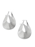 Momentlover Solid Color Hollow Geometric Drop Earrings